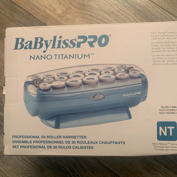 NEW BABYLISSPRO NANO TITANIUM PROFESSIONAL 20 ROLLER HAIRSETTER HOT ROLLERS - Picture 4 of 6